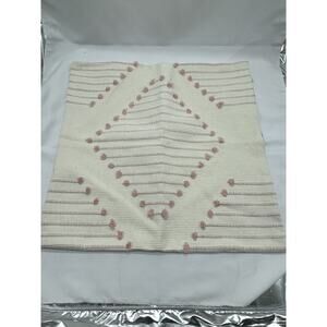Pink And White Boho Pillow Case Cover